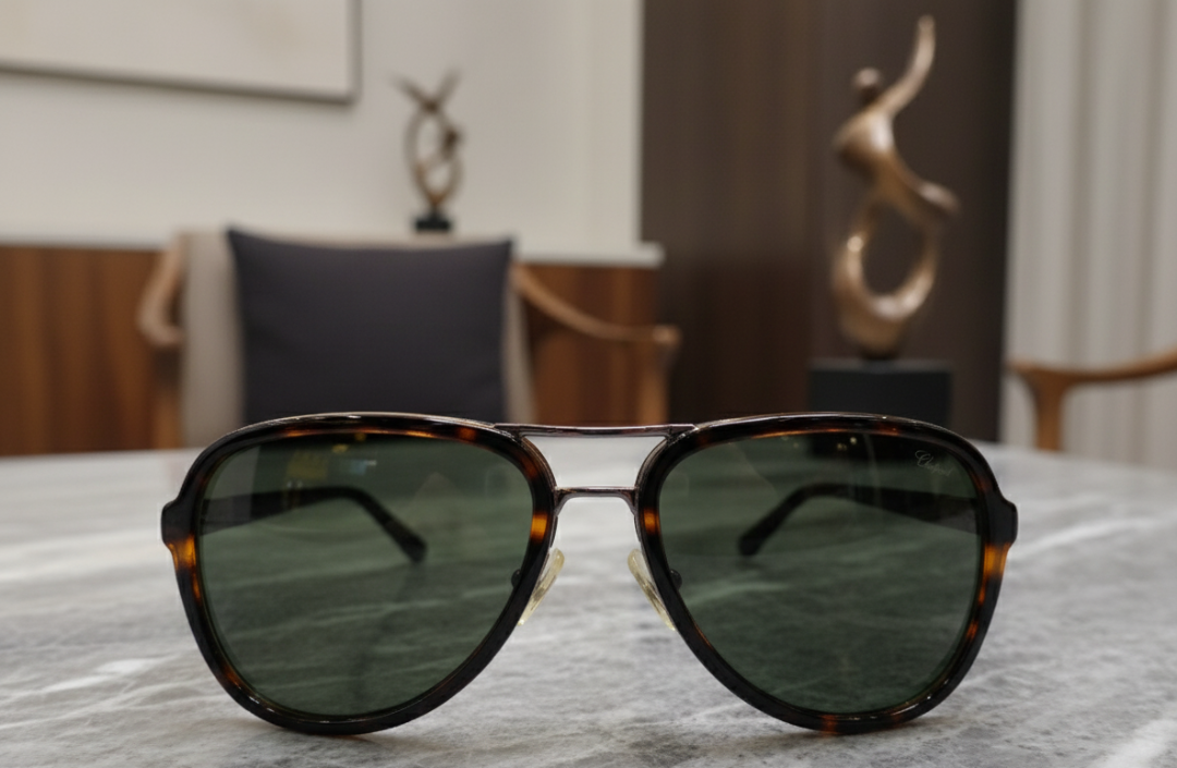 Chopard SCH881 - Oversized Acetate & Metal Sunglasses