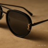 Saint Laurent SL 261 – Cat-Eye Havana Acetate Sunglasses
